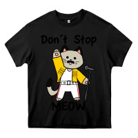 Black Don´t Stop Meow Heavy Core Tee - PixelWave