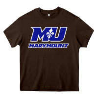 Chocolate Brown marymount university vectorized Heavy Core Tee - PixelWave