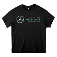 Black mercedis f1 Heavy Core Tee - PixelWave