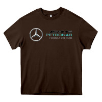 Chocolate Brown mercedis f1 Heavy Core Tee - PixelWave