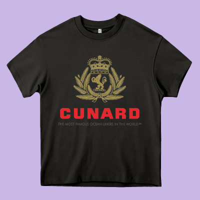 Luxury Cruises Cunard Heavy Core Tee Designed By Pixelwave