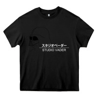 Black studio vader   star Heavy Core Tee - PixelWave