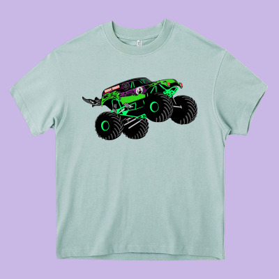 Monster Truck Grave Digger Heavy Core Tee Designed By Pixelwave