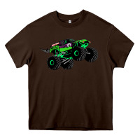 Chocolate Brown monster truck grave digger Heavy Core Tee - PixelWave