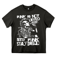 Asphalt Stay Punk Stay Drunk Heavy Core Tee - PixelWave