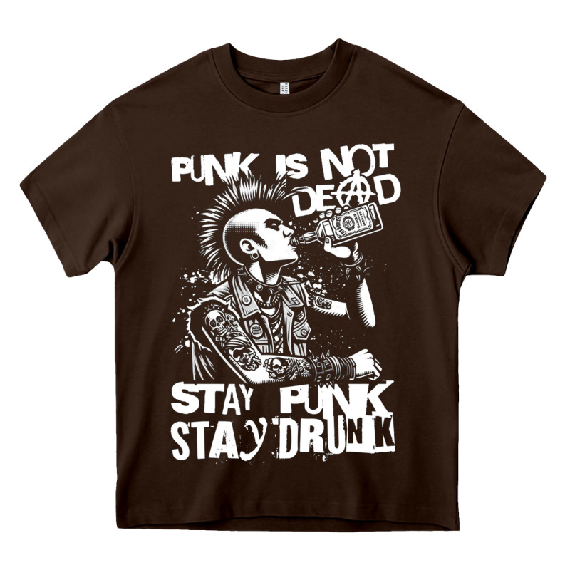 Stay Punk Stay Drunk Heavy Core Tee by PixelWave | Teevron