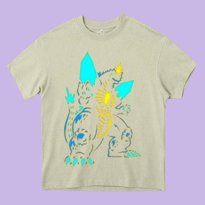 Spacegodzilla Heavy Core Tee Designed By Pixelwave