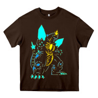 Chocolate Brown Spacegodzilla Heavy Core Tee - PixelWave