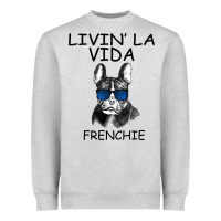 Heather Grey Livin' la vida Frenchie Heavyweight Sweatshirt - Bettercallsaul