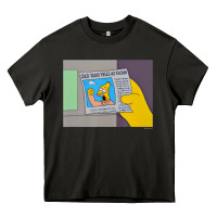 Asphalt The Simpsons Old Man Yells At Cloud Newspaper V1 Heavy Core Tee - PixelWave