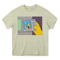 Mossy The Simpsons Old Man Yells At Cloud Newspaper V1 Heavy Core Tee - PixelWave