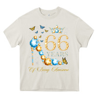 Cream 66th birthday 66 years of being awesome 66 years old woman Heavy Core Tee - PixelWave