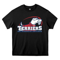 Black st. francis terriers(SFC), brooklyn Heavy Core Tee - PixelWave