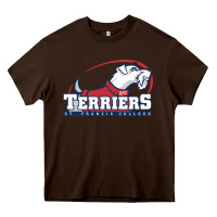 Chocolate Brown st. francis terriers(SFC), brooklyn Heavy Core Tee - PixelWave