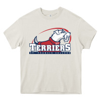 Cream st. francis terriers(SFC), brooklyn Heavy Core Tee - PixelWave