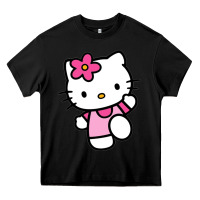 Black kitty Heavy Core Tee - PixelWave