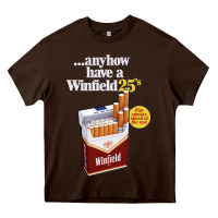 Chocolate Brown Anyhow Have A Winfield 25s Classic Heavy Core Tee - PixelWave