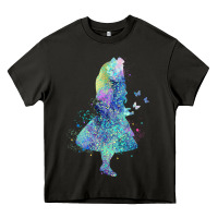 Asphalt watercolor splatter alice in wonderland t shirt design Heavy Core Tee - PixelWave