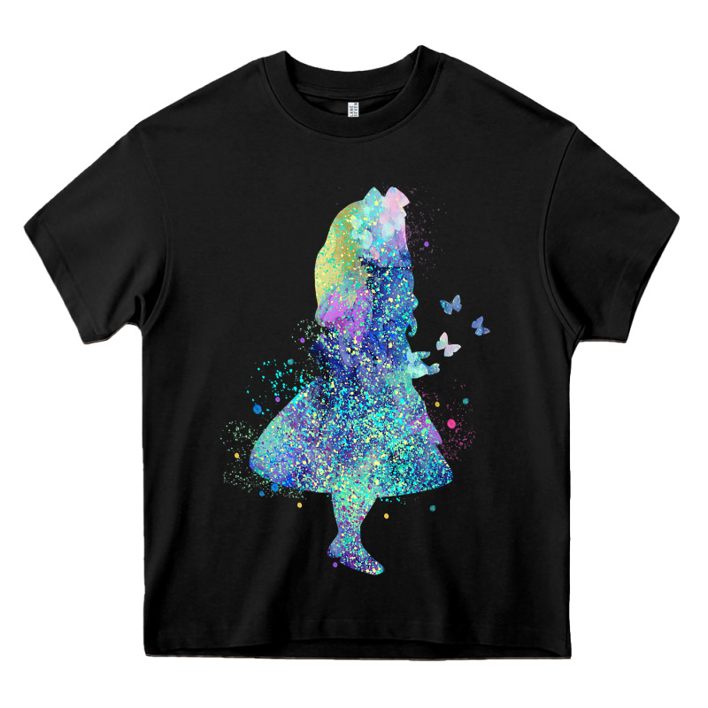 Watercolor Splatter Alice In Wonderland T Shirt Design Heavy Core Tee by PixelWave | Teevron