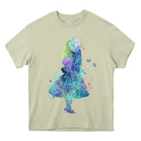 Mossy watercolor splatter alice in wonderland t shirt design Heavy Core Tee - PixelWave