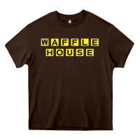 Chocolate Brown waffle hause Heavy Core Tee - PixelWave