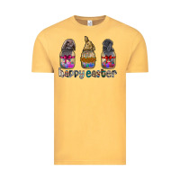 Vintage Mustard Happy Easter Vintage Tee - CowhideDigitalArt
