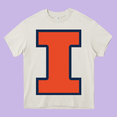 Illinois Fighting Illini Heavy Core Tee Designed By Pixelwave