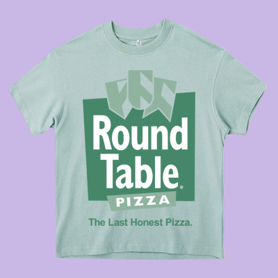 Round Table Pizza Heavy Core Tee Designed By Pixelwave