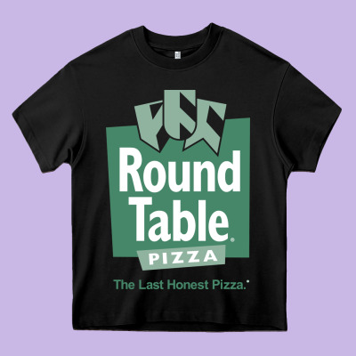 Round Table Pizza Heavy Core Tee Designed By Pixelwave