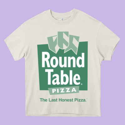 Round Table Pizza Heavy Core Tee Designed By Pixelwave
