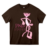 Chocolate Brown pink panther Heavy Core Tee - PixelWave