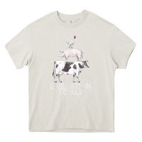 Cream liberation to all vegan vegetarian food animal love Heavy Core Tee - PixelWave