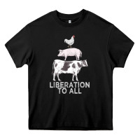 Black liberation to all vegan vegetarian food animal love Heavy Core Tee - PixelWave