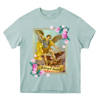 Arona St Michael the Archangel - Protector Catholic Church Angel Heavy Core Tee - PixelWave