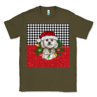 Army Green Christmas Bichon frise dog Classic Tee - BarkalooDesign