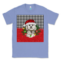 Colony Blue Christmas Bichon frise dog Classic Tee - BarkalooDesign