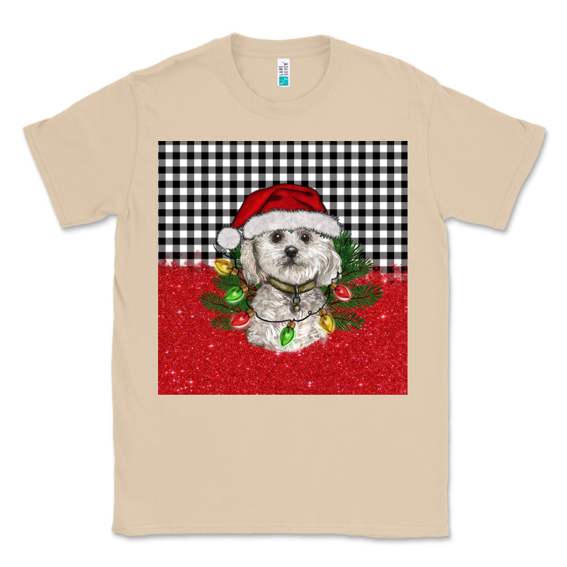 Christmas Bichon Frise Dog Classic Tee by BarkalooDesign | Teevron