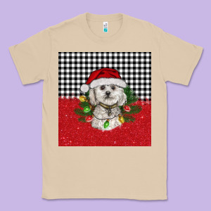 Christmas Bichon Frise Dog Classic Tee Designed By Barkaloodesign