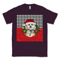 Plum Christmas Bichon frise dog Classic Tee - BarkalooDesign