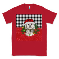 Red Christmas Bichon frise dog Classic Tee - BarkalooDesign