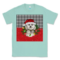 Seafoam Christmas Bichon frise dog Classic Tee - BarkalooDesign