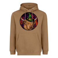 Toasted Coconut halloween highland cow round Heavyweight Hoodie - RanaPortraitStore