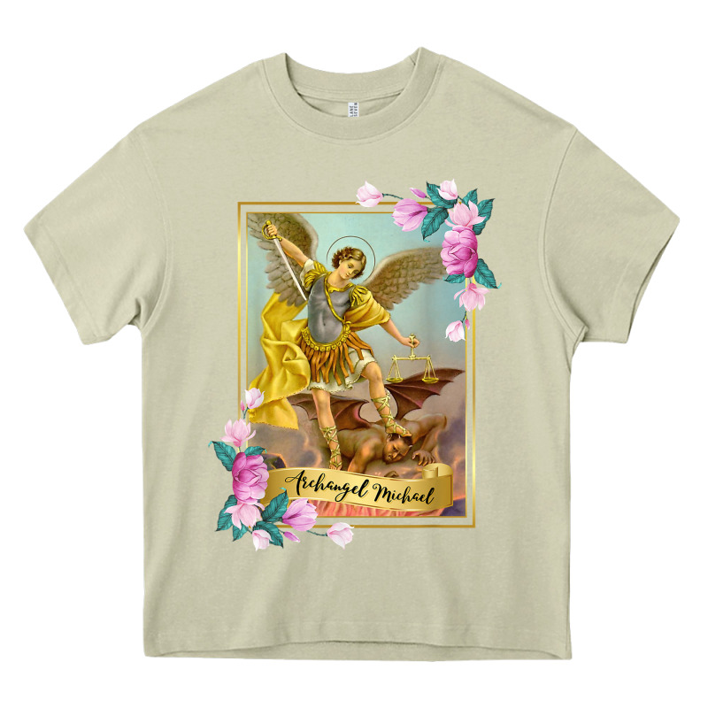 St Michael The Archangel - Protector Catholic Church Angel Heavy Core Tee by PixelWave | Teevron