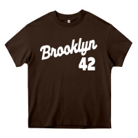 Chocolate Brown brooklyn 42 Heavy Core Tee - PixelWave