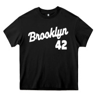 Black brooklyn 42 Heavy Core Tee - PixelWave