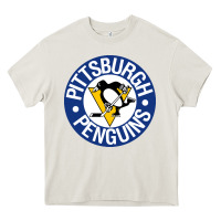 Cream penguins player sky Heavy Core Tee - Craftify