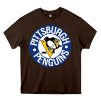 Chocolate Brown penguins player sky Heavy Core Tee - Craftify