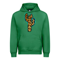 Emerald Turquoise Leopard Cactus Urban Hoodie - RanaPortraitStore
