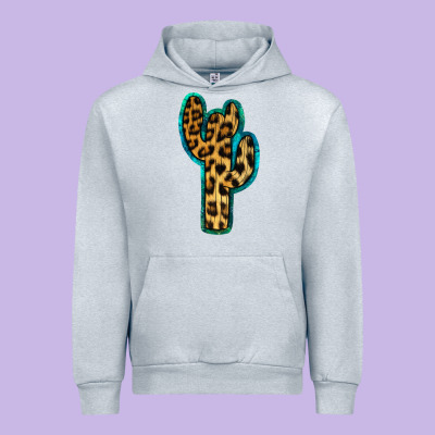 Turquoise Leopard Cactus Urban Hoodie Designed By Ranaportraitstore