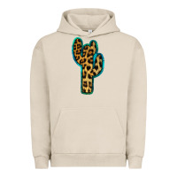 Pigment French Oak Turquoise Leopard Cactus Urban Hoodie - RanaPortraitStore